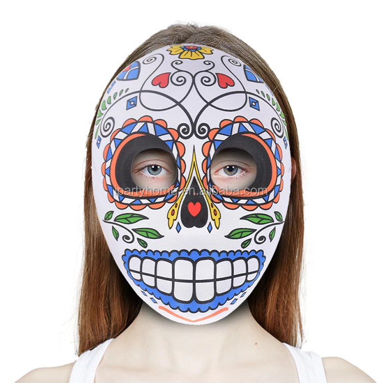 Halloween Party Day of the Dead Sugar Skull Full Face Mask