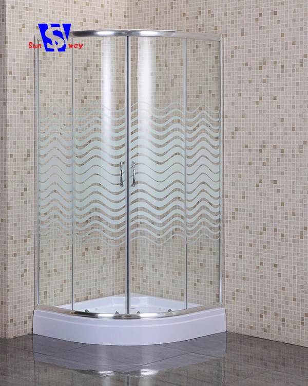 70x70 cm The new high quality tempered glass small round shower enclosure