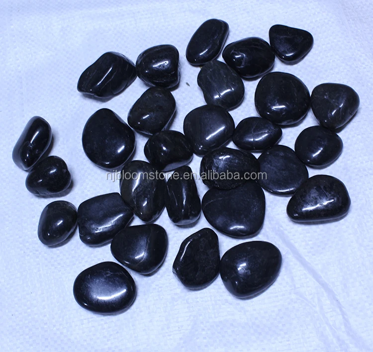 
black large river rock stones 