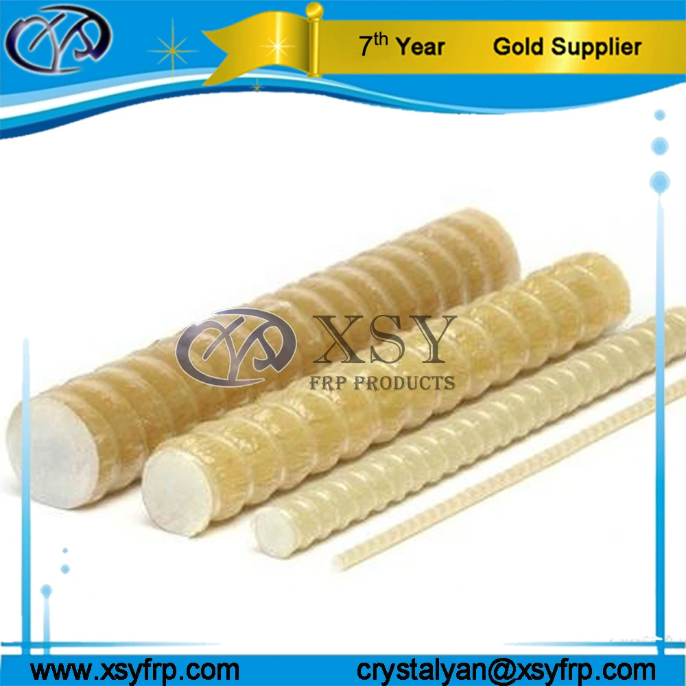 Epoxy Composite Fiberglass Rebar, FRP Fiberglass Threaded Rebar ,Glassfiber Rebar