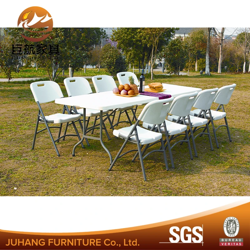 Wholesale cheap square white portable plastic folding rectangle table