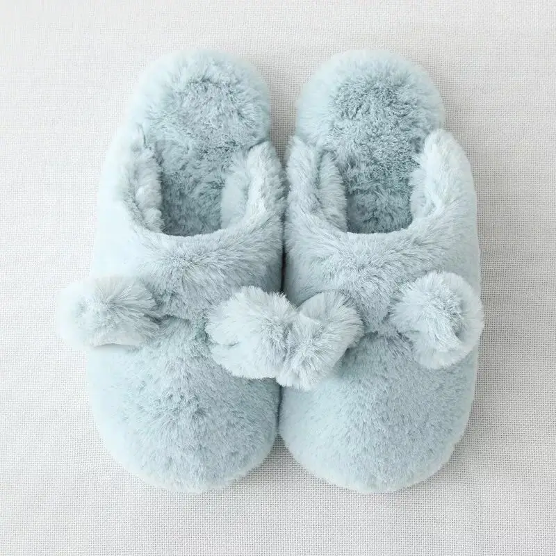 Slippers for Women Fluffy Slip On House Memory Foam Plush Cute Animal Slippers  Indoor Home Slippers