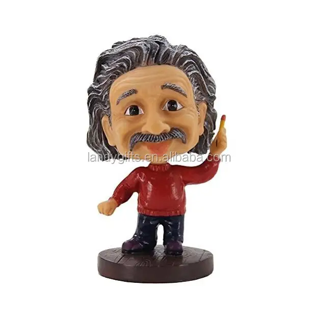 
New Design 5.2-inch Height Resin Custom Einstein Bobblehead 