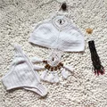 Bland New 2016 Sexy Handmade Crochet Bikini Set Women Low Waist Crochet Swimsuit Biquini Swimwear Bathing
