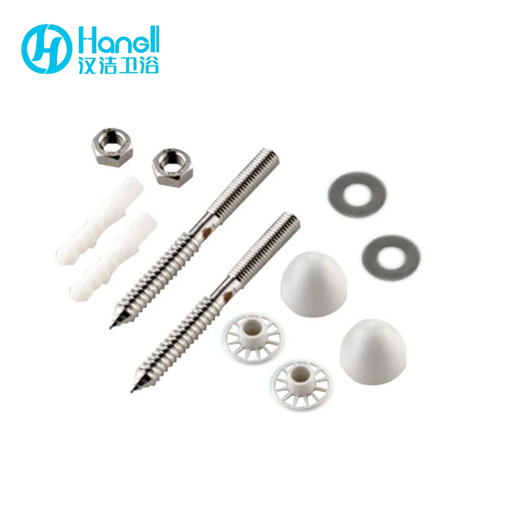High quality stainless steel wall hung toilet install screws Wall Mounted basin fixing bolts