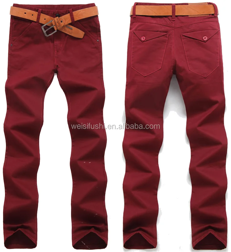 wholesale cheap khaki/green/wine/black/navy man trousers/customize 100% cotton mens long chino pants