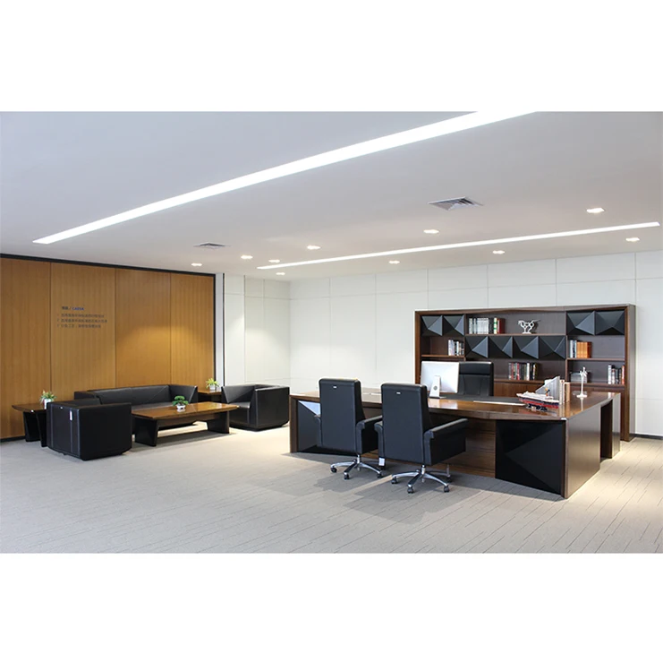 Hot sale principal desk office furniture counter table luxury solid wooden manager/CEO/boss computer table customized good price