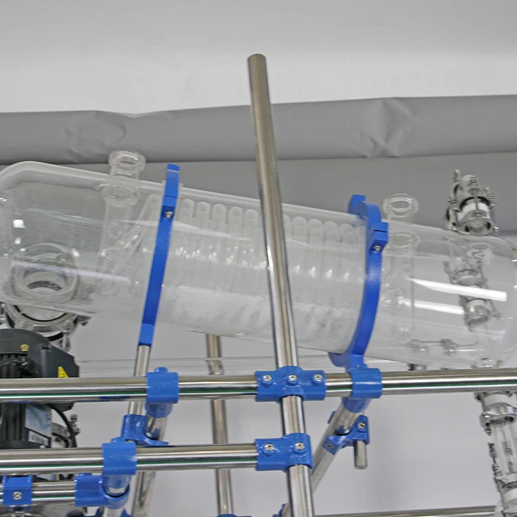 customized pilot plant using jacketed glass reactor 200 liters for solvent distillation