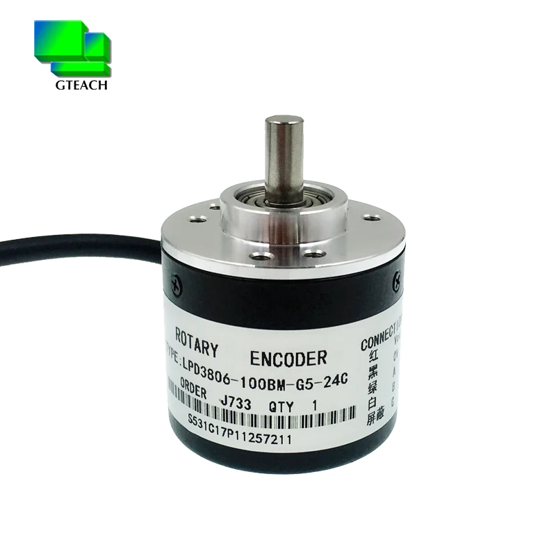 Digital speed sensor LPD3806-100BM-G5-24C 100 pulses AB Two Phase Incremental optical shaft 6mm Rotary Encoder