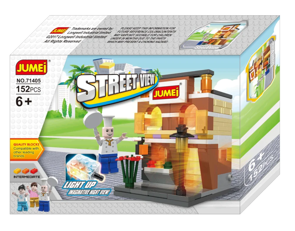 DIY plastic enlighten Building blocks toy city set creative brick and block