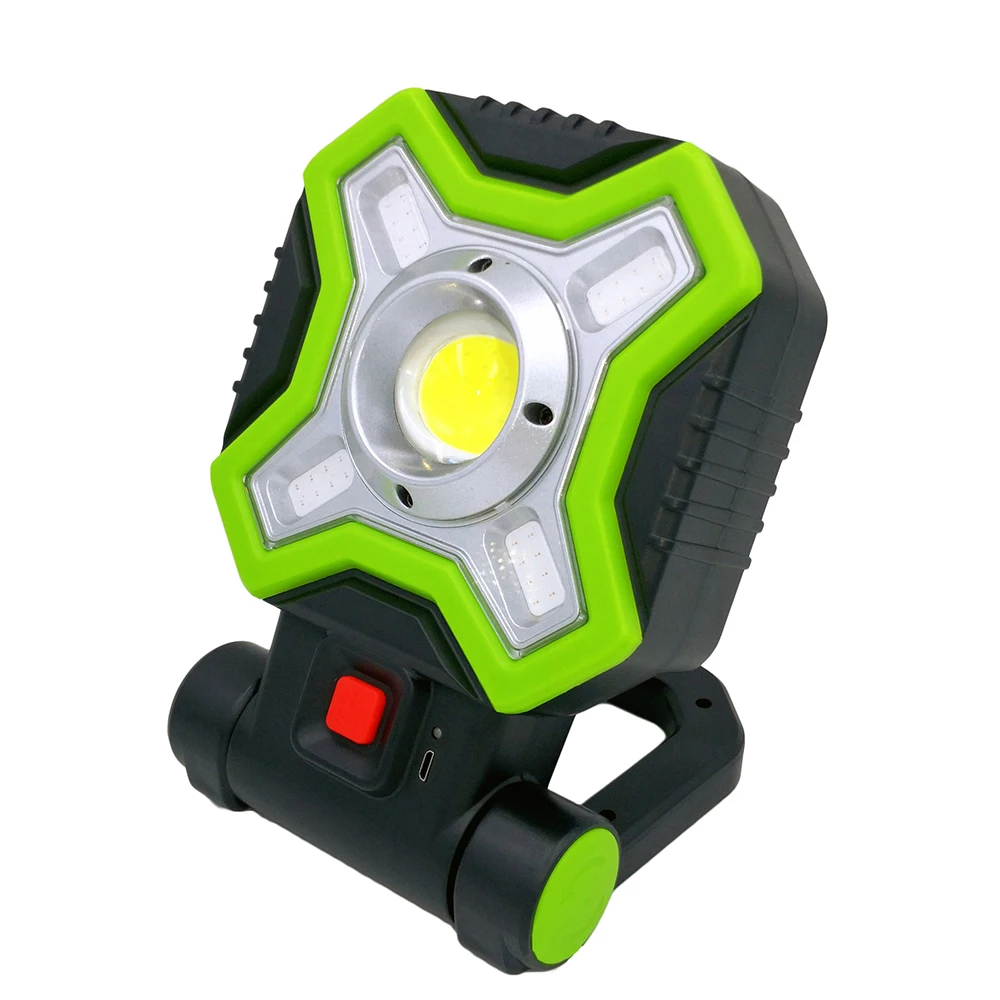 800 Lumen COB Floodlight Outdoor Warning Light Solar Powered  USB Rechargeable LED Work Lights For Car