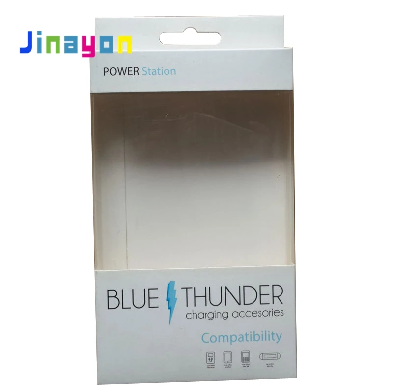 Jinayon Custom Headphone Electronic Device Packaging Box Computer Mobile Phone Accessories Packaging Box with PVC Window