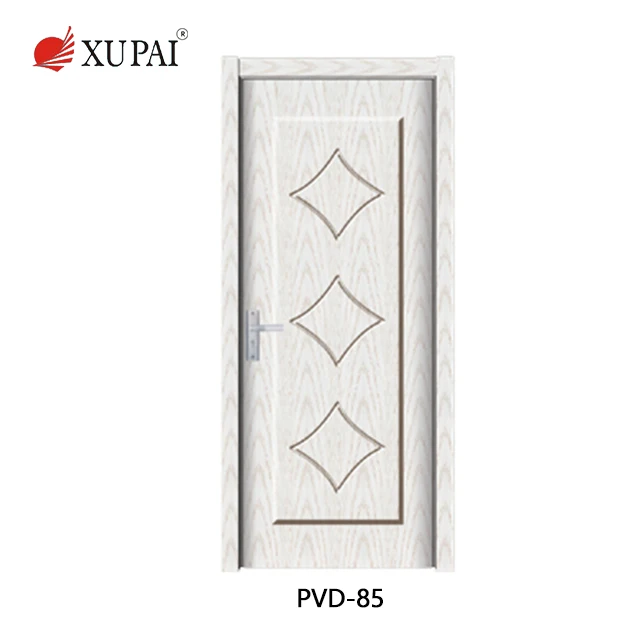 Wholesale price Pvc Door Sound & Fire Proof Material Infilling MDF Panel Fir wood Interior Door