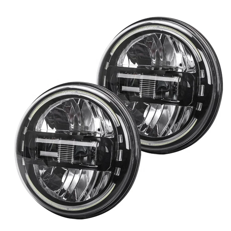 LOYO Auto Newest King Kong 7' led headlight, 7 inch Round Projector Headlight with Angel Eyes for Jeep 2007-2018