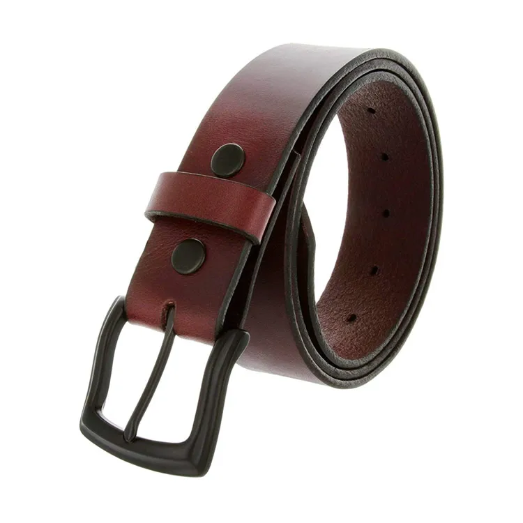 Повседневный мужской ремень из натуральной кожи под заказ с пряжкой с язычком