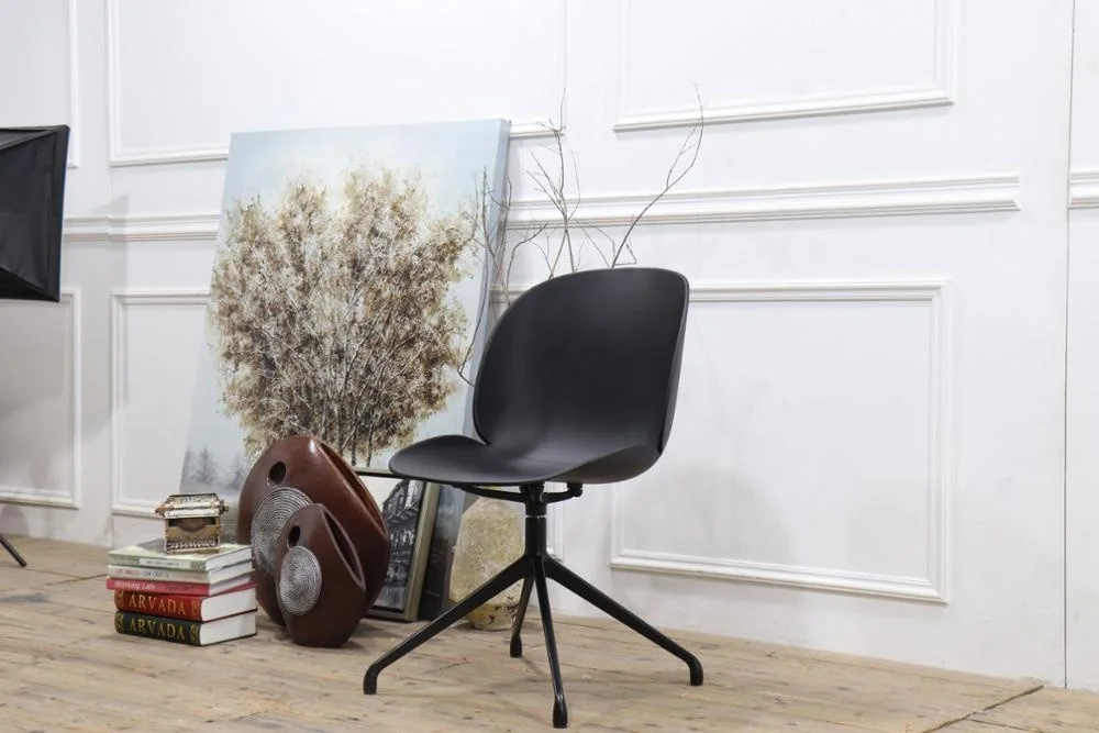 powder coating alloy aluminum four star legs with polyester upholstery seating office chair