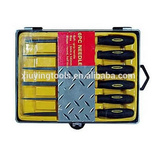 
10pcs Alloy Strength Steel Mini Metal Taper Hand Mini Needle Wood File with ABS TPR Handle Mini Needle File Set 