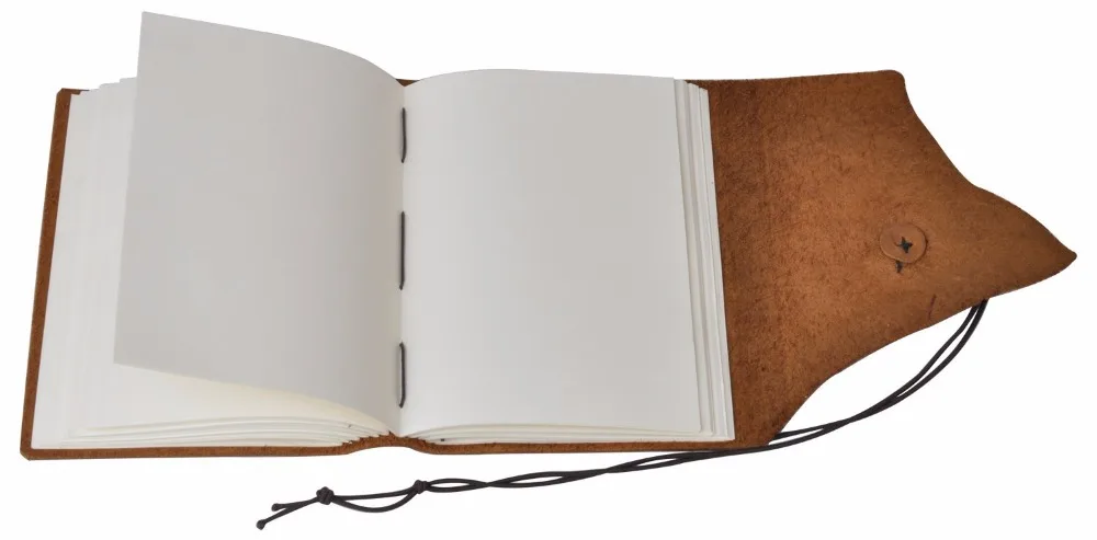 Eco-friendly high quality colorful leather material made leather hardcover notebook