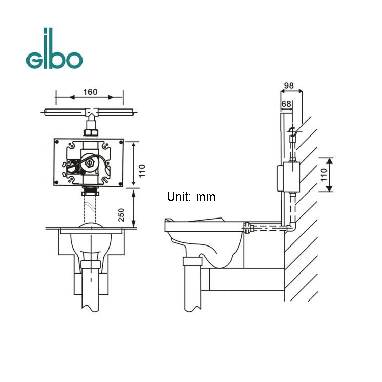 Touchless automatic toilet flush kit,automatic flush toilet sensor