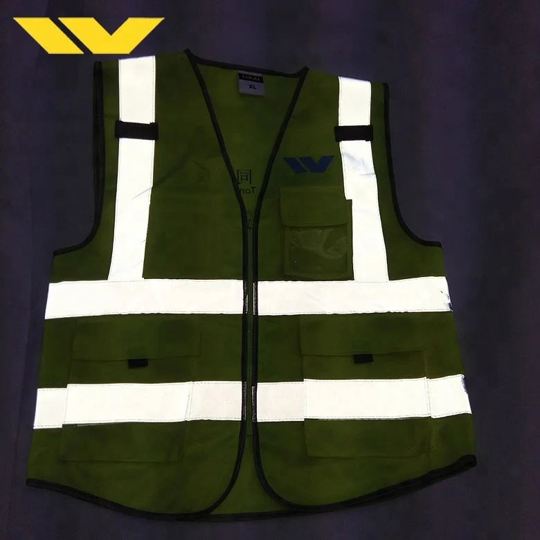 Safety Worksuit Reflective Vest with many pockets for construction crew