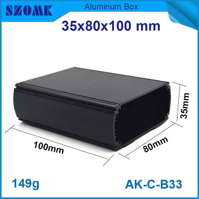 35*80*100 mm extrusion aluminum box top selling aluminium electronics enclosure pcb/control box case