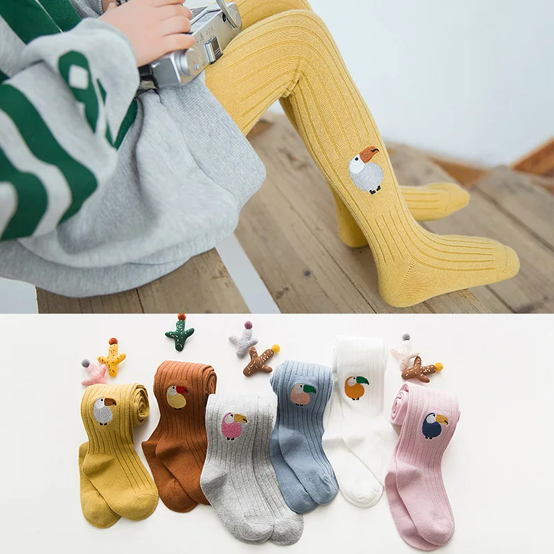 
New fashion knitting cotton baby leggings pantyhose animal emboridery kids tights 