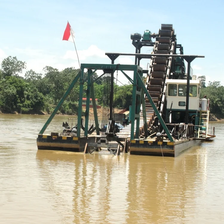 SINOLINKING chain bucket dredger floating gold dredge for sale