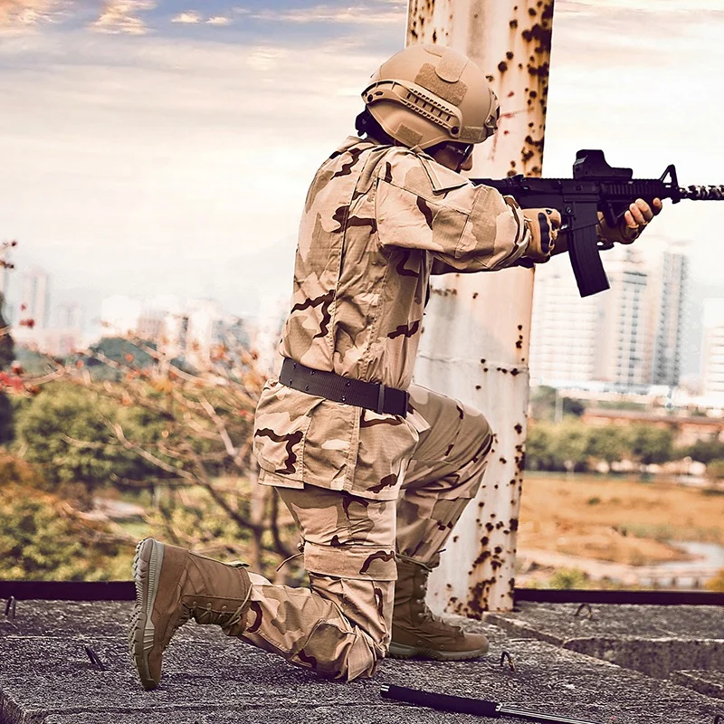 Мужские армейские защитные ботинки со шнуровкой, военные тактические ботинки