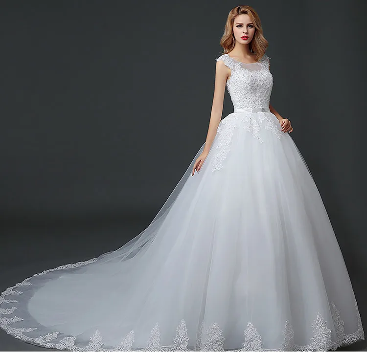 
Q012 In Stock Fast Delivery Gorgeous Lace Appliqued Sexy Open Back Wedding Dresses 