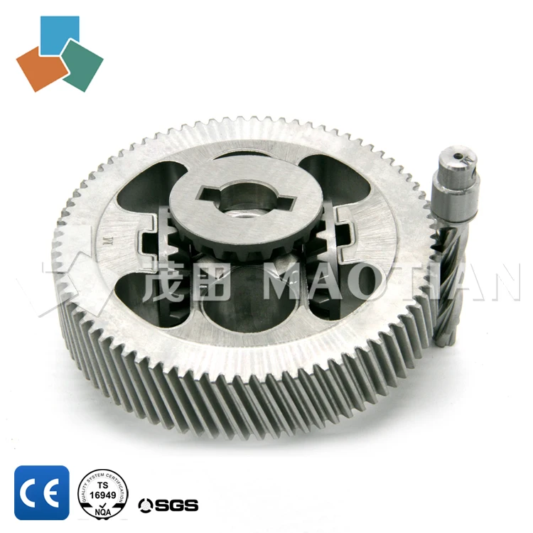 
Wholesale high quality standard size compound worm gear set low noise / cnc machining aluminum parts / dual shaft 