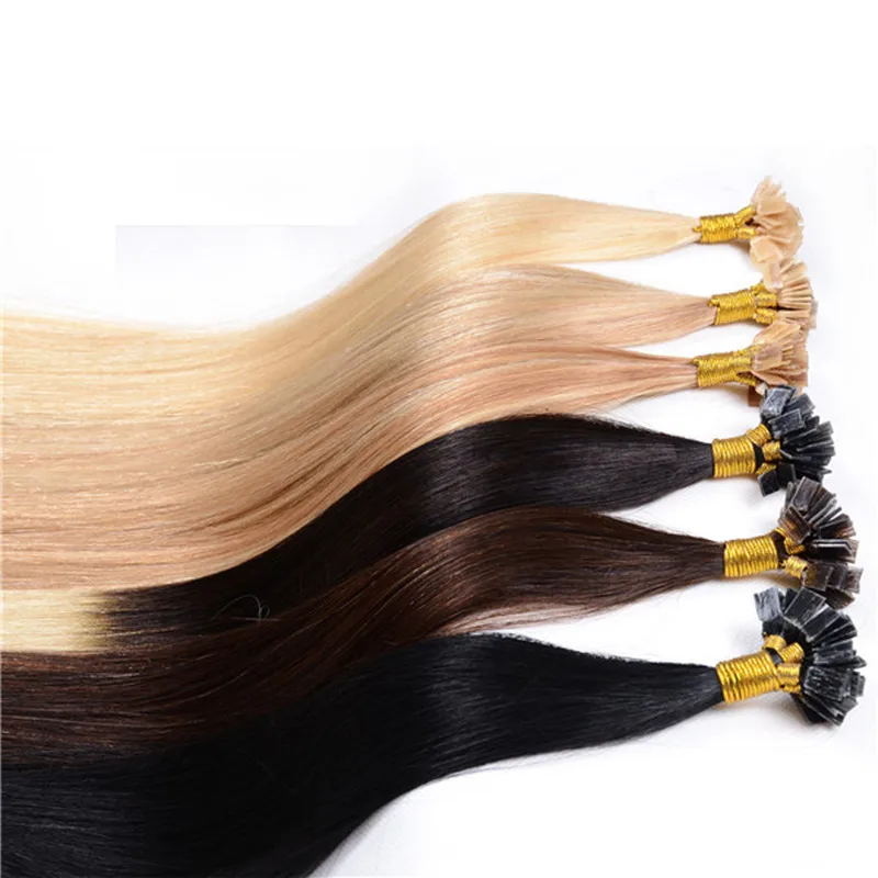
White market Best Selling Russian hair russian hair extensions flat tip russian hair extensions 1g/set 100g/pack 