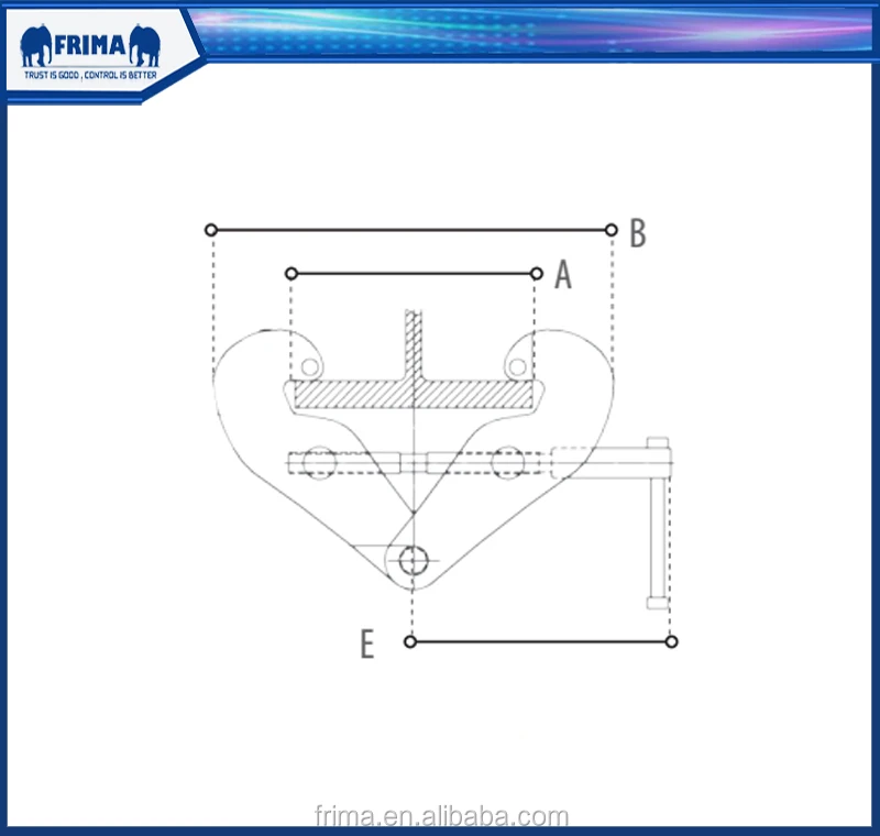 10Ton  Lifting Steel Beam Clamp Girder Clamp Clamp