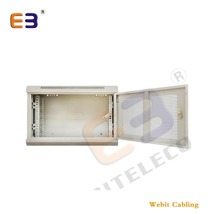 Single Section,Floor/Wall Mount Perforated Door,19' Network Wall Mount 9U Cabinet