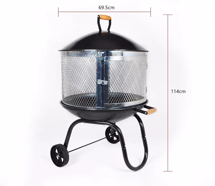 metal fire pit designs, outdoor fire pits Delux Fireplace with cooking grid