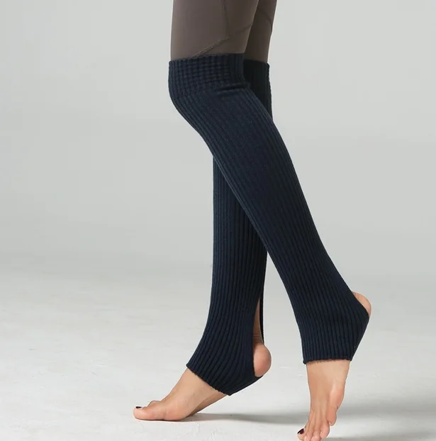55CM Adult wool yoga warm Latin leg protector lengthening step over the knee pile socks ballet dance knee high socks