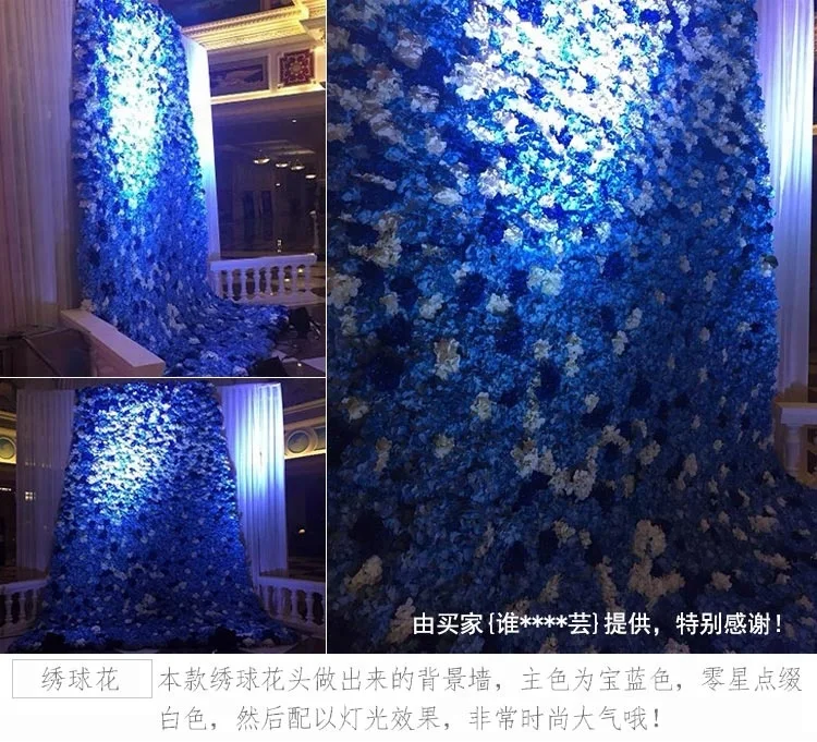 High Quality Silk Flowers Wedding Centerpieces Artificial Flower head of Hydrangea with 30 petals