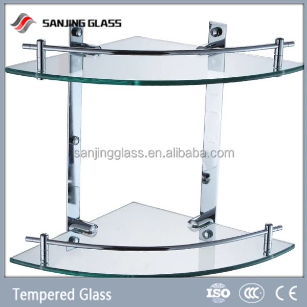 Tempered small glass for shower brackets