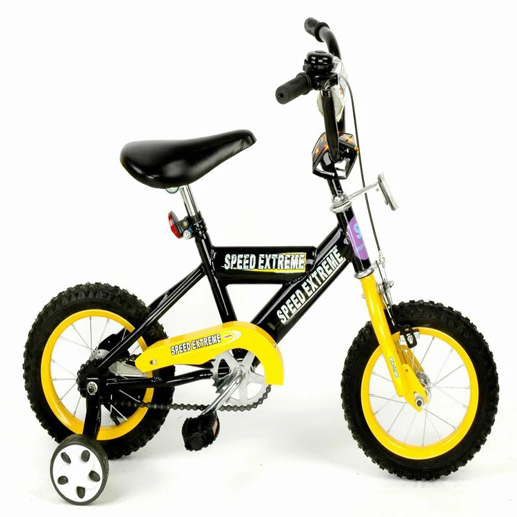2023 Steel Material children bicycle for 10 years old child 12inch kids 4 wheel bike new model baby girl cycle