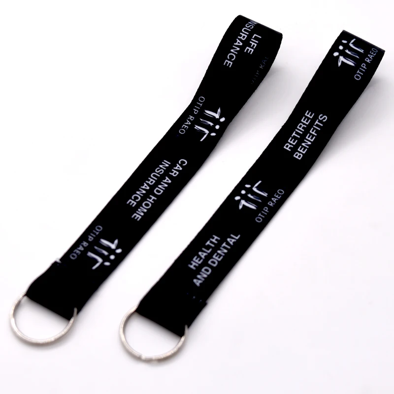 Custom dye sublimation printing colorful short key lanyard with free design