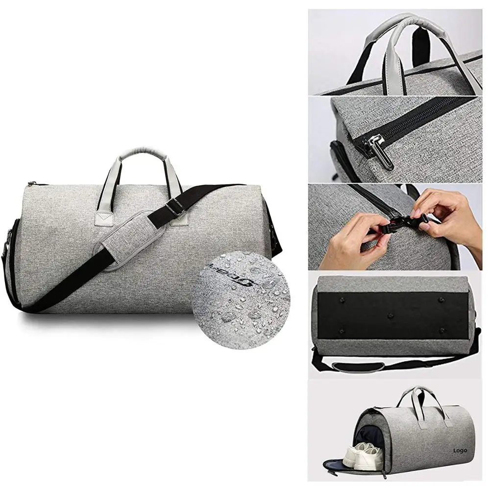 New Design Convertible 45L High Capacity Carry-on Garment Bag Folding Suit Flight Bag