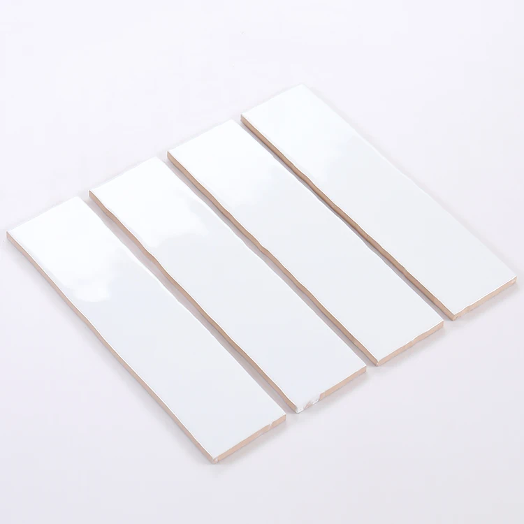 
M75300L firebrick glass ceramic wavy subway tile for interior decoration 