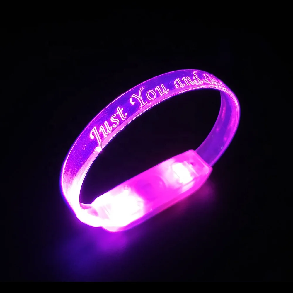 Glowing LED Wrist Band Lights LED Light Up Flashing Bracelet