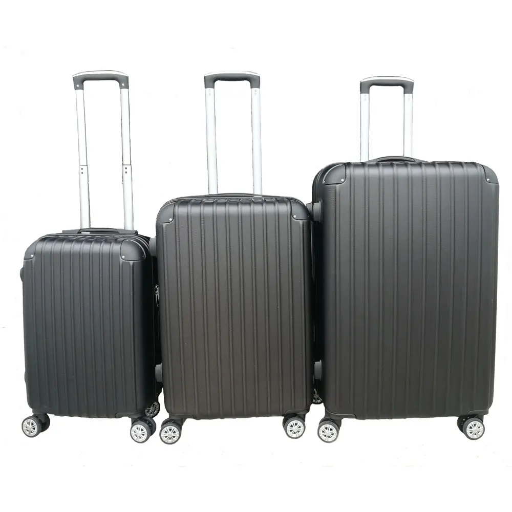 Hard shell abs pc trolley suitcase big capacity luggage 3pcs travel luggage bags set