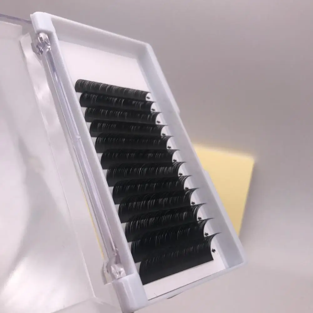 Korean PBT Fiber 0.20mm Private label Individual Lashes ellipse flat Eyelash Extensions