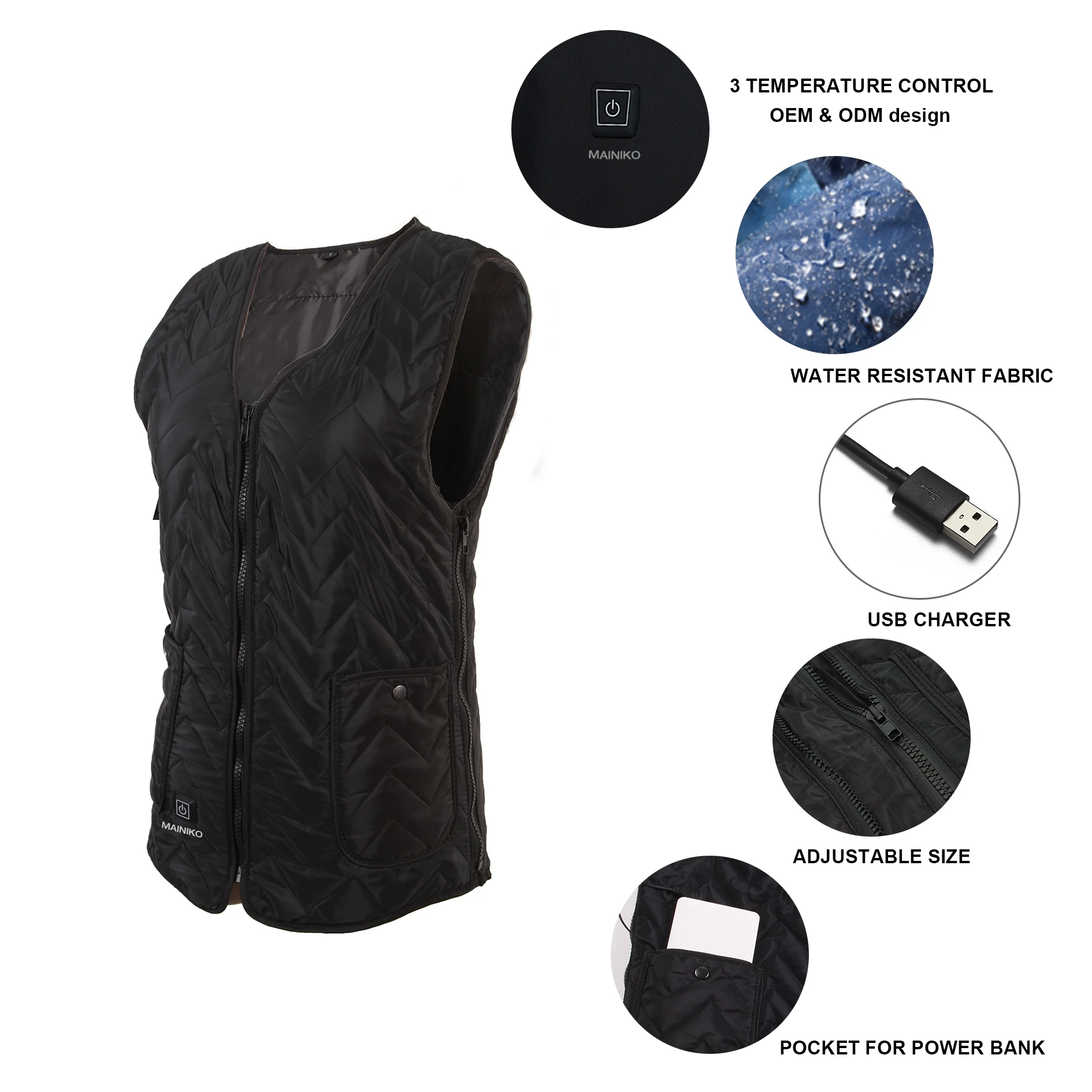 Оптовые и розничные производители, Распродажа с завода, высококачественный мужской жилет с подогревом для зимы