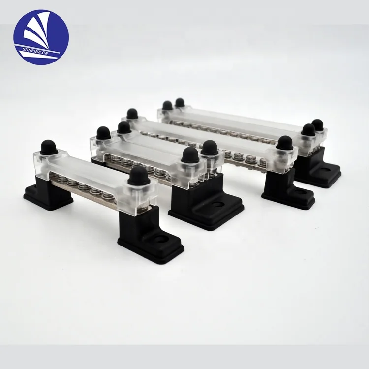 Bus Bar6,12,2x6,2x12 Way power post junction block Negative distribution block bus bar with cover