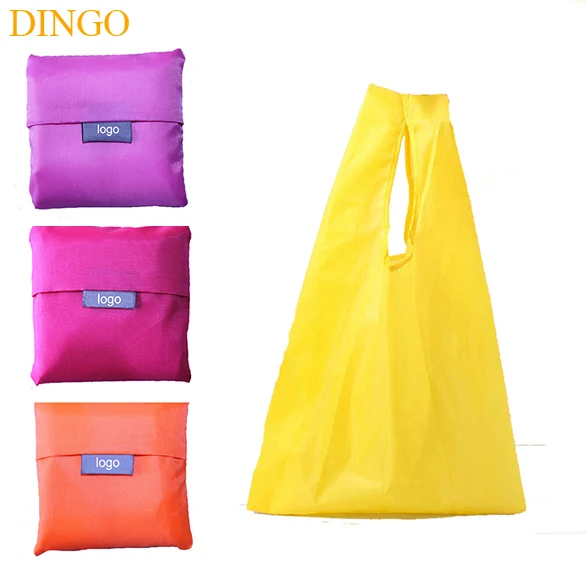 cheap recycled custom foldable 190t 210d waterproof drawstring shopping tote polyester bag