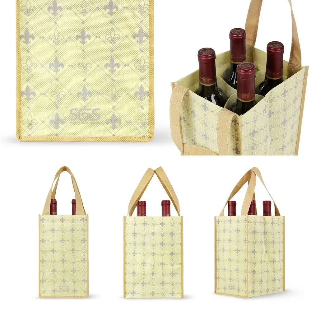 custom 6 bottle wine bag,non woven wine bags for wine