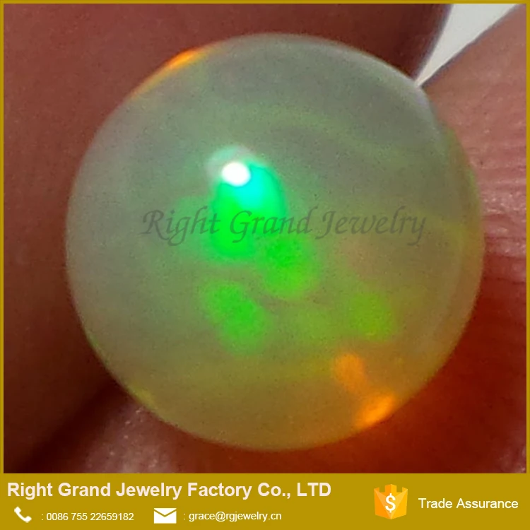 3mm-17mm Synthetic Fire Opal Balls Undrilled Round Opal Stone Price