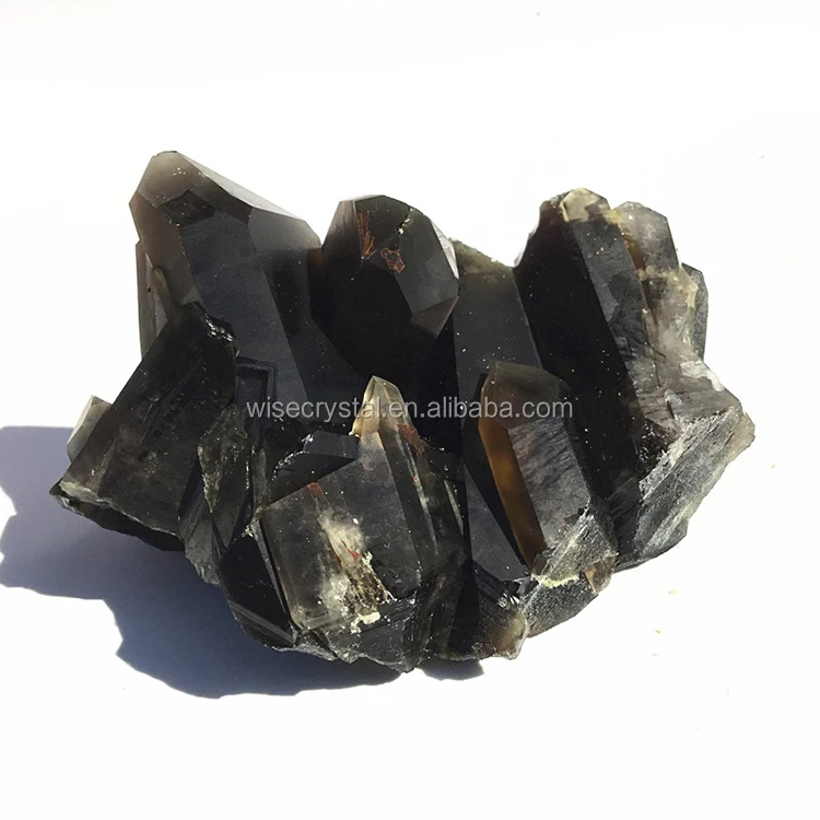 Natural rock quartz crystal healing smoky crystal cluster Reiki gemstone